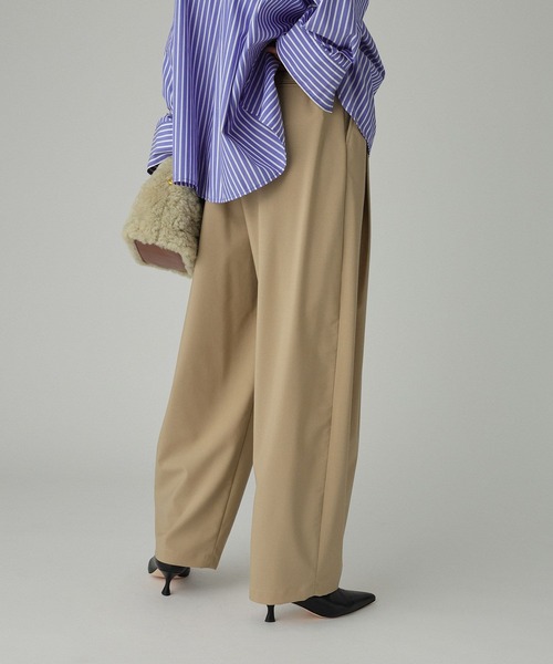 BABYLONE（バビロン）の「T/Wストレッチトロタックパンツ（その他パンツ・レディース・チャコール/ベージュ/ダークブラウン・38inch/36inch）」の17枚目の写真