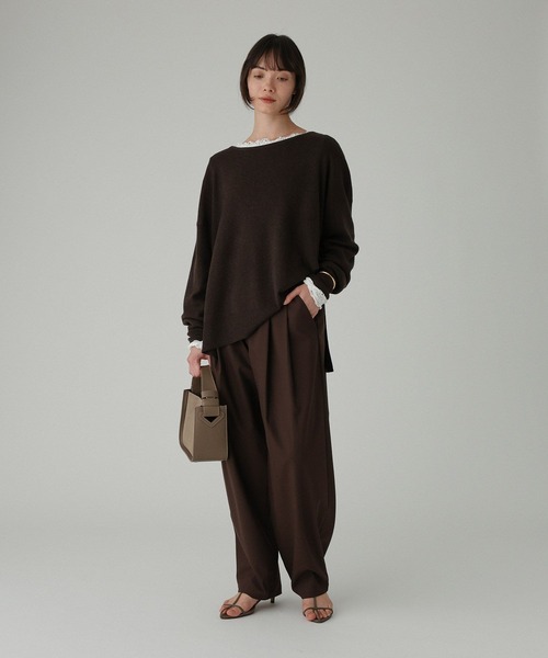 BABYLONE（バビロン）の「T/Wストレッチトロタックパンツ（その他パンツ・レディース・チャコール/ベージュ/ダークブラウン・38inch/36inch）」の18枚目の写真