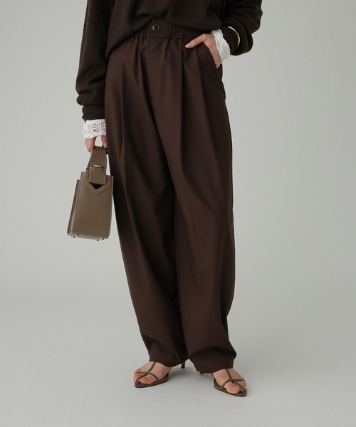 BABYLONE（バビロン）の「T/Wストレッチトロタックパンツ（その他パンツ・レディース・チャコール/ベージュ/ダークブラウン・38inch/36inch）」の21枚目の写真