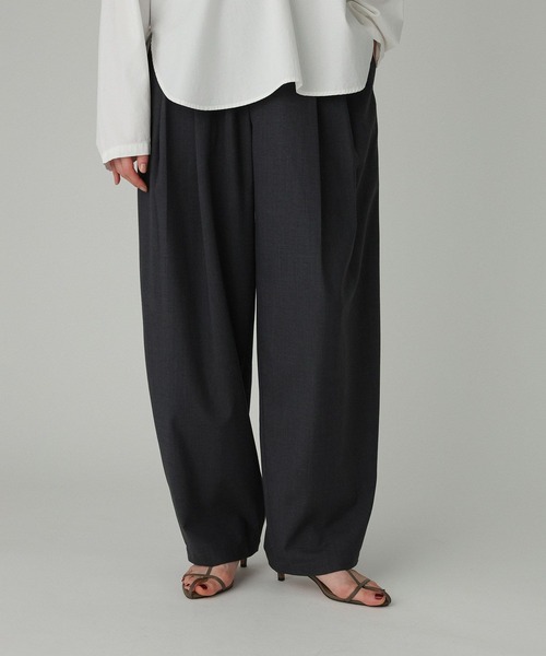 BABYLONE（バビロン）の「T/Wストレッチトロタックパンツ（その他パンツ・レディース・チャコール/ベージュ/ダークブラウン・38inch/36inch）」の9枚目の写真