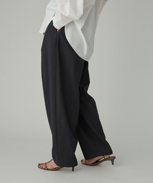 BABYLONE（バビロン）の「T/Wストレッチトロタックパンツ（その他パンツ・レディース・チャコール/ベージュ/ダークブラウン・38inch/36inch）」の10枚目の写真