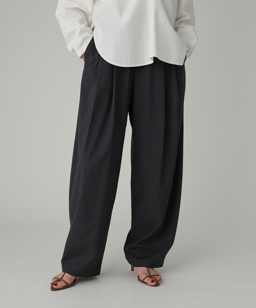 BABYLONE（バビロン）の「T/Wストレッチトロタックパンツ（その他パンツ・レディース・チャコール/ベージュ/ダークブラウン・38inch/36inch）」の11枚目の写真