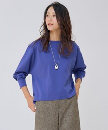 レディースのTシャツ/カットソー（ブルー・ネイビー/青色系