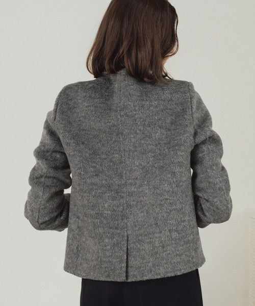 ELFRANK(エルフランク)の「【ウール70%】チェスターコート ロングコート ウールコート ベスト付き(チェスターコート・レディース・グレー/チャコールグレー・FREE)」の9枚目の写真