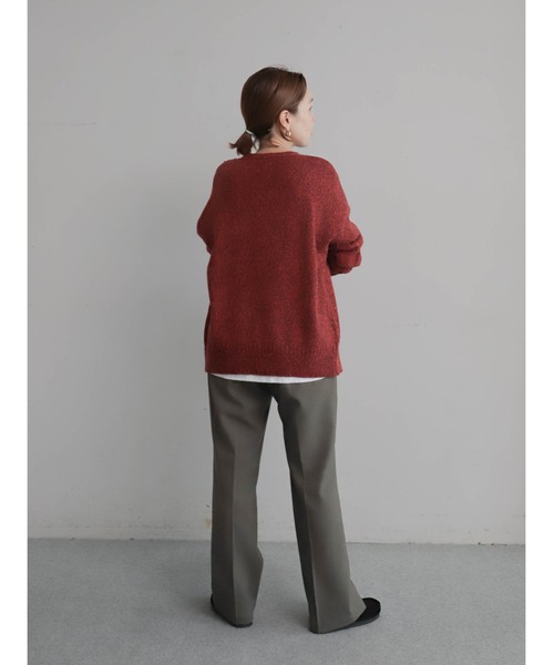 FIL DE FER（フィルデフェール）の「サガラロゴ刺繍　Vネックカーデ（カーディガン/ボレロ・レディース・グリーン/ボルドー・FREE）」の12枚目の写真