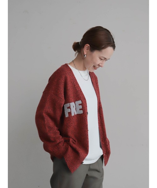 FIL DE FER（フィルデフェール）の「サガラロゴ刺繍　Vネックカーデ（カーディガン/ボレロ・レディース・グリーン/ボルドー・FREE）」の9枚目の写真