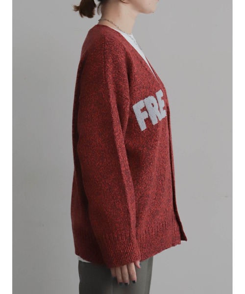 FIL DE FER（フィルデフェール）の「サガラロゴ刺繍　Vネックカーデ（カーディガン/ボレロ・レディース・グリーン/ボルドー・FREE）」の16枚目の写真