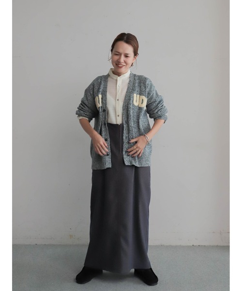 FIL DE FER（フィルデフェール）の「サガラロゴ刺繍　Vネックカーデ（カーディガン/ボレロ・レディース・グリーン/ボルドー・FREE）」の8枚目の写真