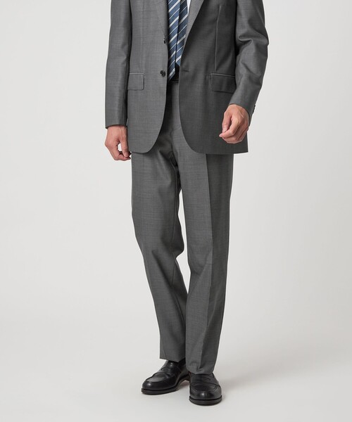 セール】GUABELLO 組織無地 MF ノープリーツ スーツパンツ（スーツ