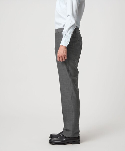 green label relaxing（グリーンレーベルリラクシング）の「GUABELLO 組織無地 MF ノープリーツ スーツパンツ（スーツパンツ・メンズ・グレー系/ネイビー・92/84/76/88/72/80）」の19枚目の写真