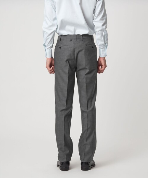 green label relaxing（グリーンレーベルリラクシング）の「GUABELLO 組織無地 MF ノープリーツ スーツパンツ（スーツパンツ・メンズ・グレー系/ネイビー・92/84/76/88/72/80）」の18枚目の写真