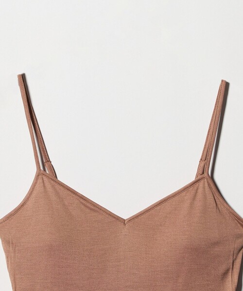 Steven Alan（スティーブンアラン）の「＜COCOONA SKINWEAR＞CAP CAMISOLE/キャミソール（キャミソール・レディース・ベージュ/ダークグレー・1）」の4枚目の写真