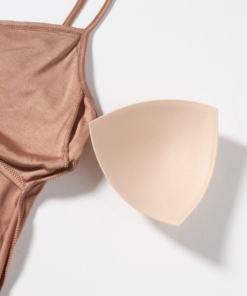 Steven Alan（スティーブンアラン）の「＜COCOONA SKINWEAR＞CAP CAMISOLE/キャミソール（キャミソール・レディース・ベージュ/ダークグレー・1）」の7枚目の写真