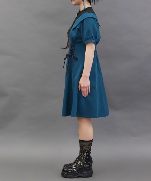 ♡フォクシー　レイヤードワンピース♡ 中古・古着通販】FOXEY (フォクシー) ストライプレイヤード
