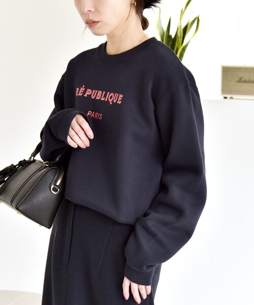 ANGE IN DISGUISE:〈手洗い可能〉デザイン ロゴ プリント スウェット