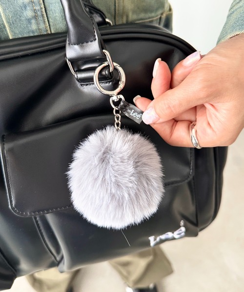 Lee/リー 3ポケット PUボストンバッグ/ボンボンチャーム/スクール