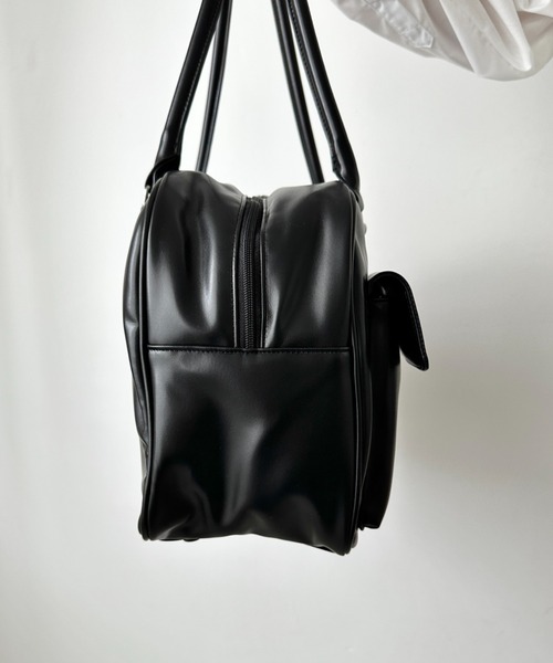 Lee/リー 3ポケット PUボストンバッグ/ボンボンチャーム/スクール