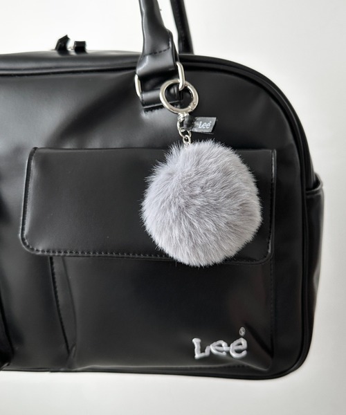 Lee/リー 3ポケット PUボストンバッグ/ボンボンチャーム/スクール