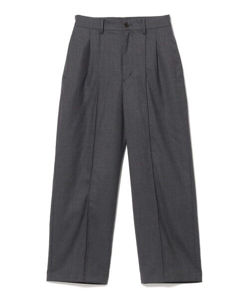 BEAMS BOY（ビームスボーイ）の「ポリエステル ウール ツープリーツ ワイドパンツ（スラックス・レディース・チャコールグレー/ブラック・1/0）」の13枚目の写真