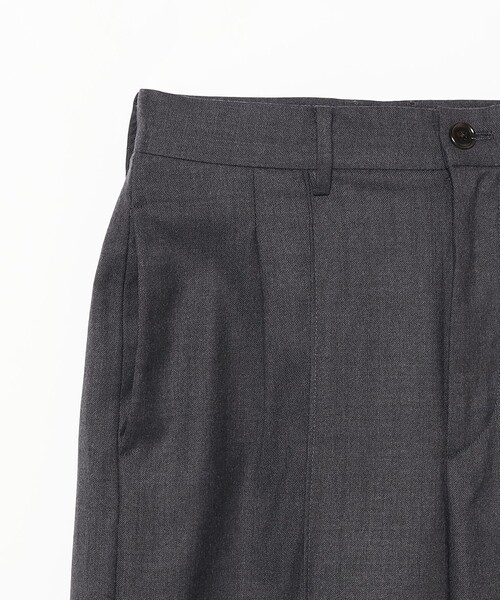 BEAMS BOY（ビームスボーイ）の「ポリエステル ウール ツープリーツ ワイドパンツ（スラックス・レディース・チャコールグレー/ブラック・1/0）」の12枚目の写真
