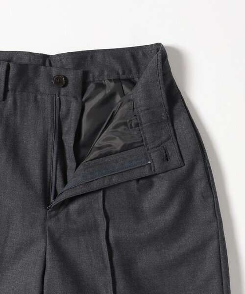 BEAMS BOY（ビームスボーイ）の「ポリエステル ウール ツープリーツ ワイドパンツ（スラックス・レディース・チャコールグレー/ブラック・1/0）」の11枚目の写真