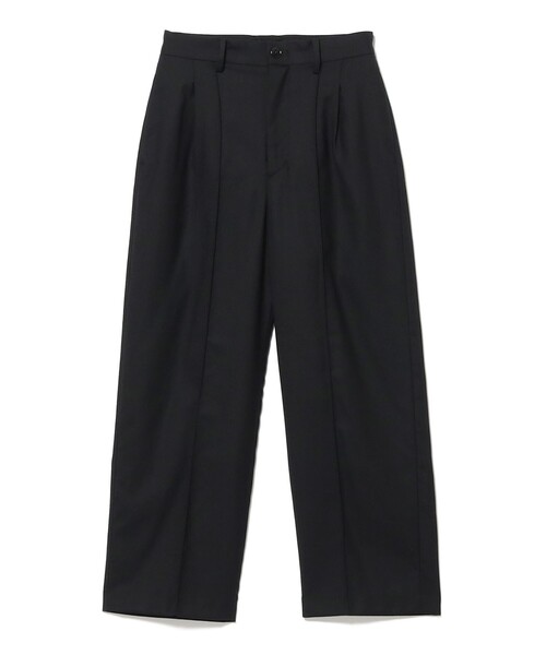 BEAMS BOY（ビームスボーイ）の「ポリエステル ウール ツープリーツ ワイドパンツ（スラックス・レディース・チャコールグレー/ブラック・1/0）」の7枚目の写真