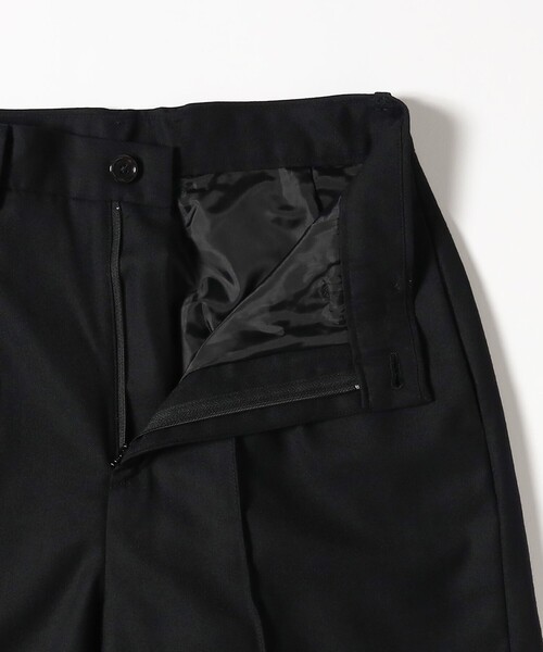 BEAMS BOY（ビームスボーイ）の「ポリエステル ウール ツープリーツ ワイドパンツ（スラックス・レディース・チャコールグレー/ブラック・1/0）」の6枚目の写真