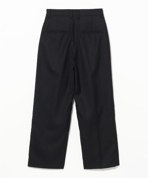 BEAMS BOY（ビームスボーイ）の「ポリエステル ウール ツープリーツ ワイドパンツ（スラックス・レディース・チャコールグレー/ブラック・1/0）」の5枚目の写真