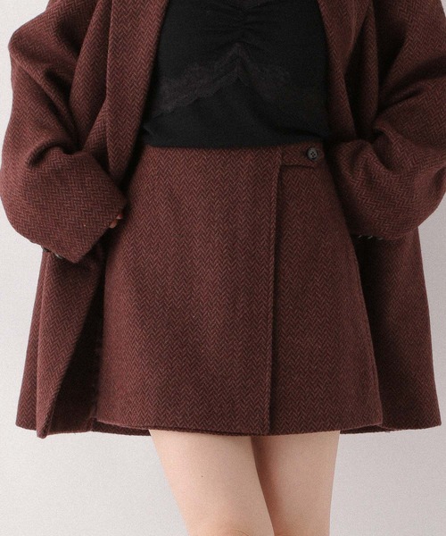 Heather(ヘザー)の「Winterラップミニスカート 589279(スカート・レディース・ブラウン系/レッド系/グレー系・S/M)」の3枚目の写真