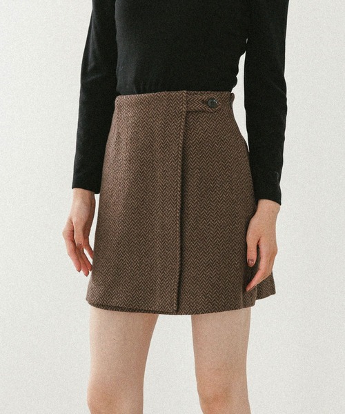 Heather(ヘザー)の「Winterラップミニスカート 589279(スカート・レディース・ブラウン系/レッド系/グレー系・S/M)」の4枚目の写真