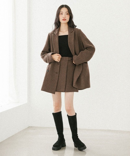 Heather(ヘザー)の「Winterラップミニスカート 589279(スカート・レディース・ブラウン系/レッド系/グレー系・S/M)」の5枚目の写真