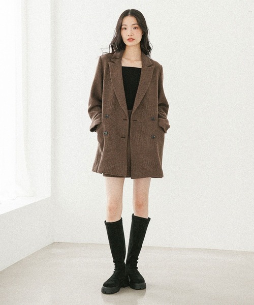 Heather(ヘザー)の「Winterラップミニスカート 589279(スカート・レディース・ブラウン系/レッド系/グレー系・S/M)」の6枚目の写真