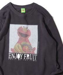 【FRUIT OF THE LOOM/フルーツオブザルーム】SESAMI STREETコラボ 裏毛 クルーネックスウェット