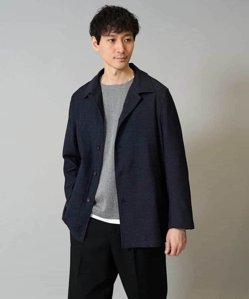 a.v.v(アーヴェヴェ)の「春の人気アウター【イージーケア】デニムライクステンカラーコート【洗濯機で洗える】(ステンカラーコート・メンズ・ネイビー・46/48/50/44)」の22枚目の写真