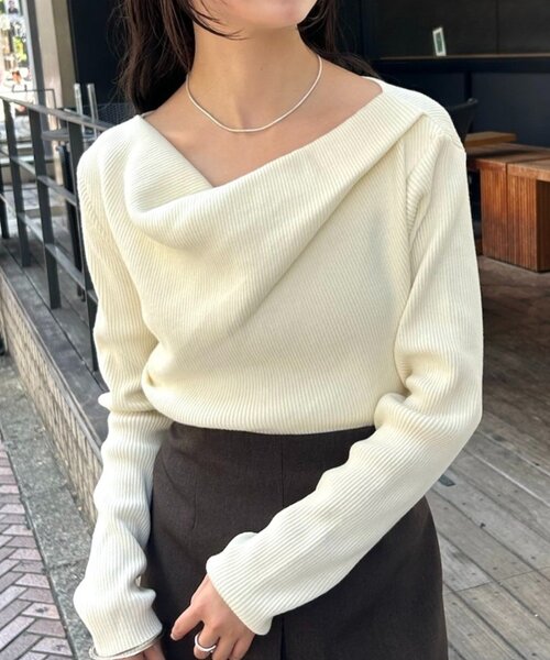 マチャット　オフショル　リブニット 美品】マチャット オフショルダー リブニット - メルカリ