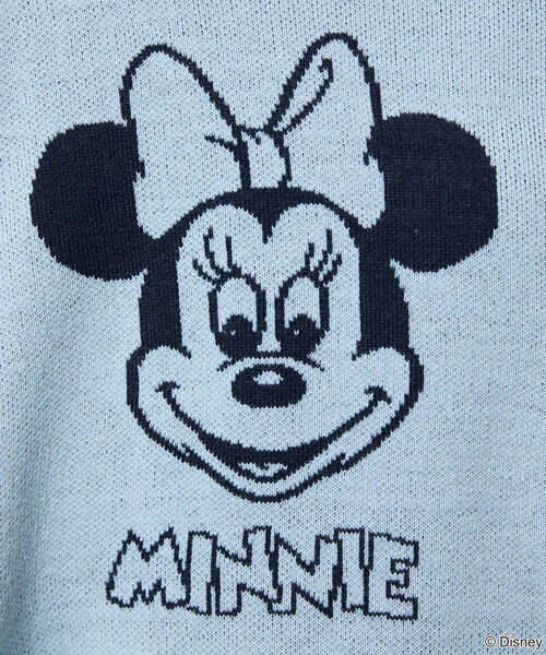 PUBLUX(パブリュクス)の「PUBLUX/パブリュクス Minnie Mouse/ミニーマウス ダブルジャガードニット 限定展開(ニット/セーター・レディース・オフホワイト/グレー/サックスブルー・フリ-)」の12枚目の写真