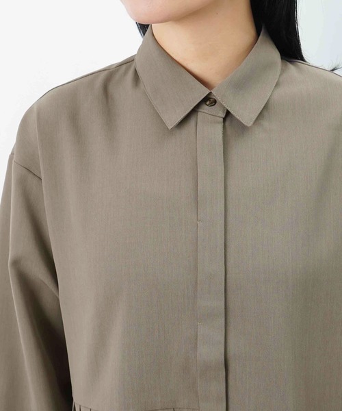 LUCA/LADY LUCK LUCA（ルカ/レディラックルカ）の「LC/LLL 部分プリーツシャツ（シャツ/ブラウス・レディース・オフホワイト/モカ/チャコールグレー・FREE）」の9枚目の写真