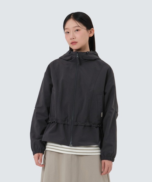 Snow Peak(スノーピーク)の「SnowPeak / Polywasher Wmn's Hood Windbreaker ポリワッシャー ウィメンズ フード ウィンドブレーカー 海外限定(その他トップス・レディース・ダークカーキ/スミクロ/ライトベージュ・S/M/L)」の2枚目の写真