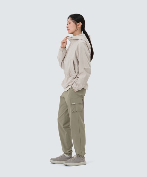 Snow Peak(スノーピーク)の「SnowPeak / Polywasher Wmn's Hood Windbreaker ポリワッシャー ウィメンズ フード ウィンドブレーカー 海外限定(その他トップス・レディース・ダークカーキ/スミクロ/ライトベージュ・S/M/L)」の15枚目の写真