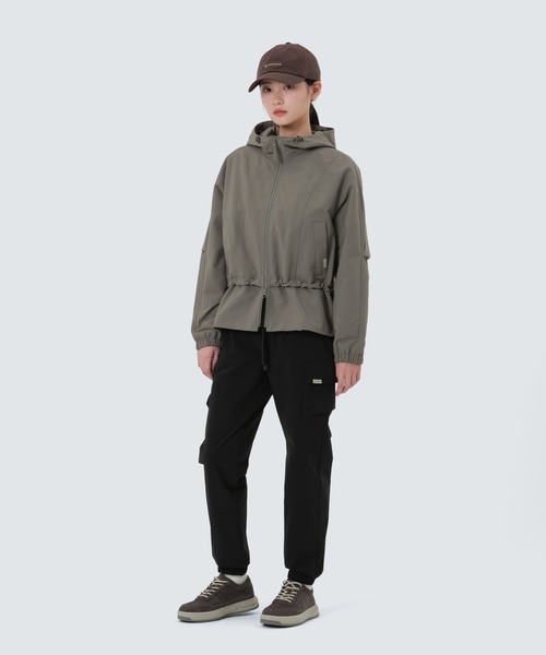 Snow Peak(スノーピーク)の「SnowPeak / Polywasher Wmn's Hood Windbreaker ポリワッシャー ウィメンズ フード ウィンドブレーカー 海外限定(その他トップス・レディース・ダークカーキ/スミクロ/ライトベージュ・S/M/L)」の9枚目の写真