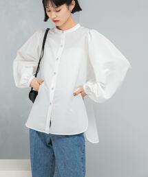 URBAN RESEARCH ROSSO WOMEN | バンドカラーボリュームシャツブラウス(シャツ/ブラウス)