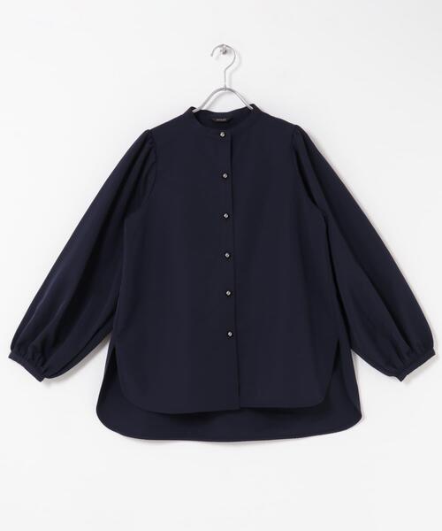 URBAN RESEARCH ROSSO WOMEN（アーバンリサーチ　ロッソ）の「バンドカラーボリュームシャツブラウス（シャツ/ブラウス・レディース・ネイビー/ホワイト・FREE）」の19枚目の写真