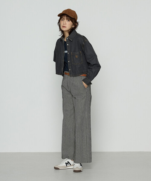 COMME CA Wardrobe（コムサワードローブ）の「7.5ozデニム クロップドシャツ（シャツ/ブラウス・レディース・ブルー/ブラック・FREE）」の18枚目の写真