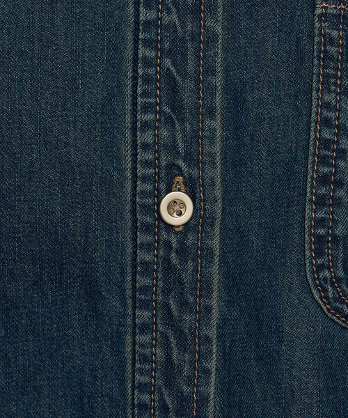 COMME CA Wardrobe（コムサワードローブ）の「7.5ozデニム クロップドシャツ（シャツ/ブラウス・レディース・ブルー/ブラック・FREE）」の16枚目の写真