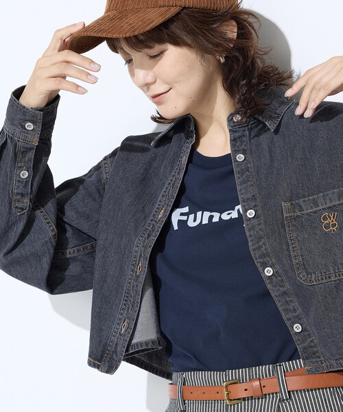 COMME CA Wardrobe（コムサワードローブ）の「7.5ozデニム クロップドシャツ（シャツ/ブラウス・レディース・ブルー/ブラック・FREE）」の11枚目の写真