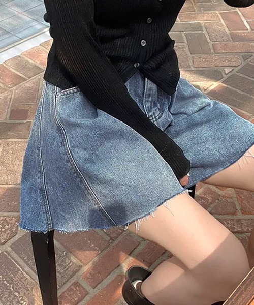 Riff(リフ)の「フレアデニムショートパンツ(デニムパンツ・レディース・ブラック/ブルー・L/M/S)」の20枚目の写真