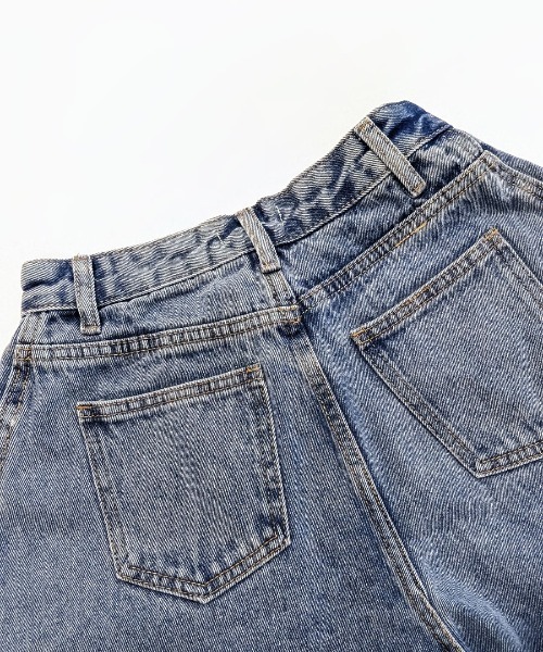 Riff(リフ)の「フレアデニムショートパンツ(デニムパンツ・レディース・ブラック/ブルー・L/M/S)」の5枚目の写真