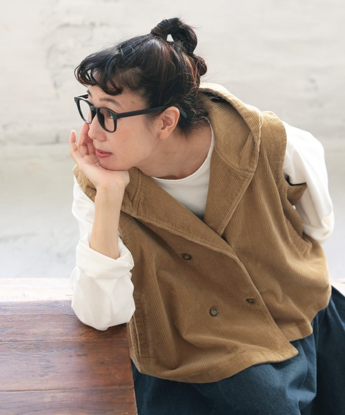 soulberry（ソウルベリー）の「おおきな栗のモンブランのベスト（ベスト・レディース・ベージュ・M/L/LL/3L/4L/5L）」の16枚目の写真