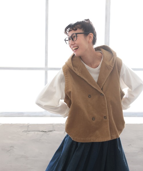 soulberry（ソウルベリー）の「おおきな栗のモンブランのベスト（ベスト・レディース・ベージュ・M/L/LL/3L/4L/5L）」の15枚目の写真