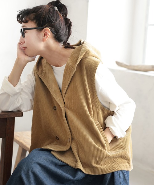 soulberry（ソウルベリー）の「おおきな栗のモンブランのベスト（ベスト・レディース・ベージュ・M/L/LL/3L/4L/5L）」の11枚目の写真